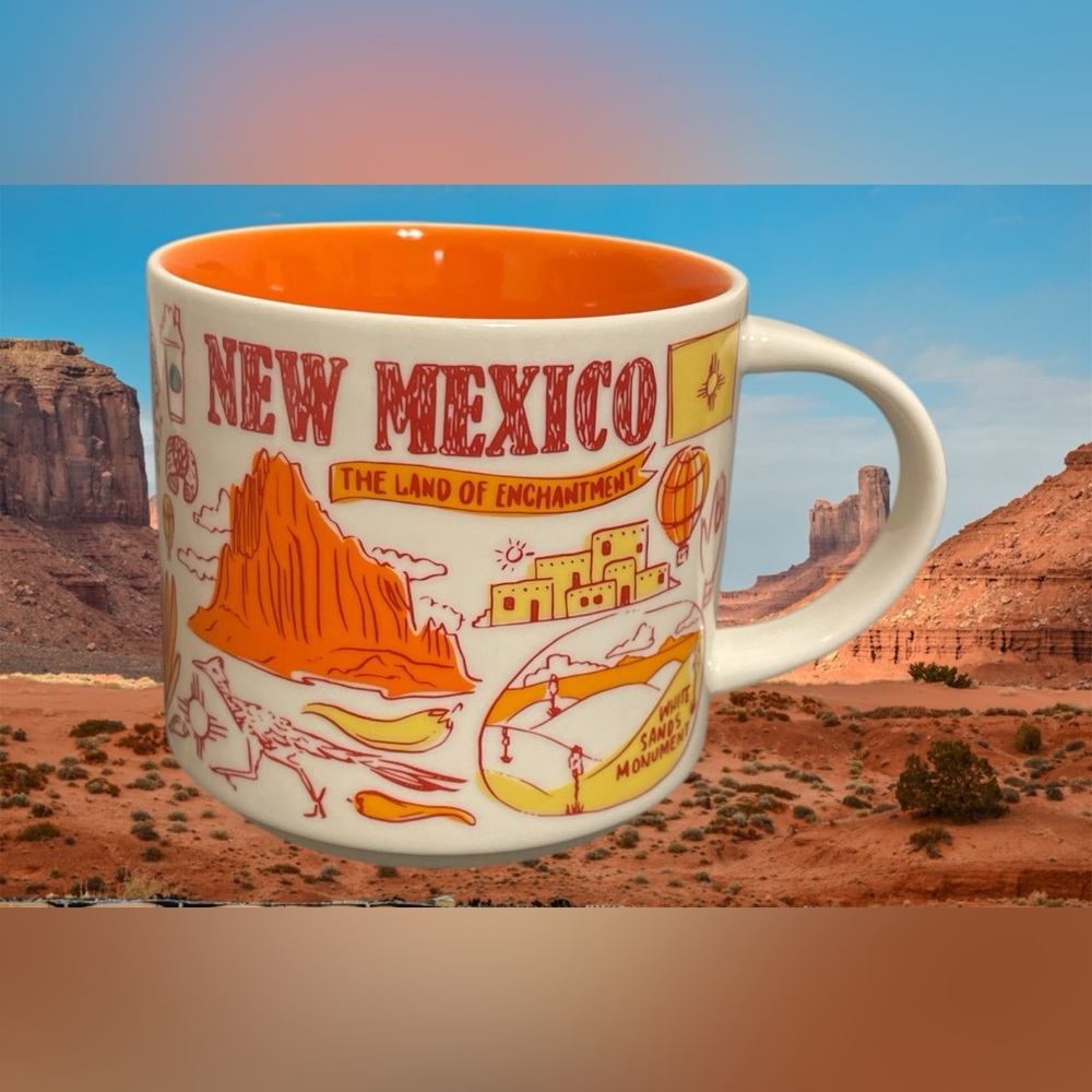 Starbucks New Mexico Souvenir Mug - Orange and White